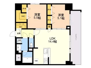 S-RESIDENCE薬院aureate【3階】の間取り