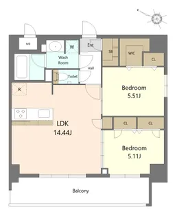 S-RESIDENCE薬院aureate【2階】の間取り