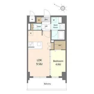 S-RESIDENCE薬院aureate【6階】の間取り