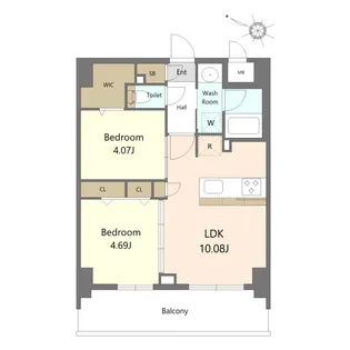 SーRESIDENCE薬院AUREATE【5階】の間取り