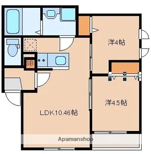 Coton HAKATA【1階】の間取り
