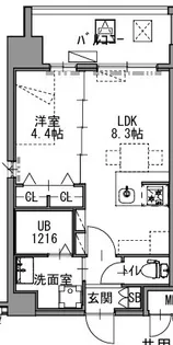 SーRESIDENCE渡辺通ASCENT【1305号室】の間取り