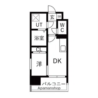 エスグランデ大濠公園【9階】の間取り
