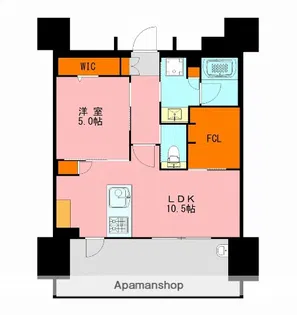スタンスレジデンス平尾市崎【7階】の間取り