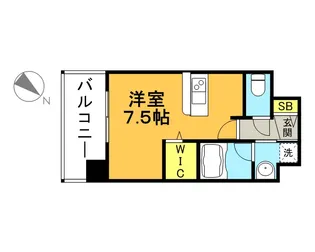 エンクレスト天神STAGE【3階】の間取り