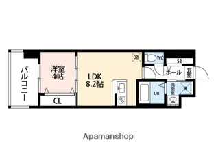 COCOA薬院【6階】の間取り