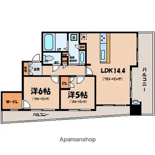 ヒューマインド薬院白金通り【201号室】の間取り