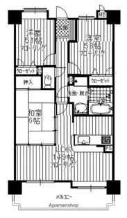エクレールイースト西新【4階】の間取り