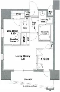 リアンシエルブルー東比恵Ⅱ【5階】の間取り