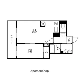 ティファーナ高宮【4階】の間取り