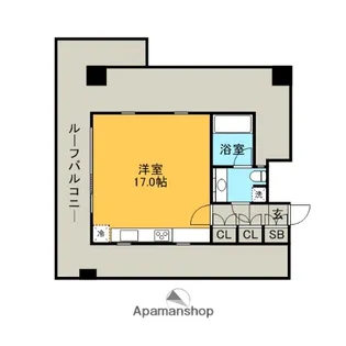 エンクレストベイ天神東【10階】の間取り