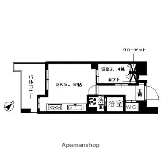 QREST博多東I【4階】の間取り