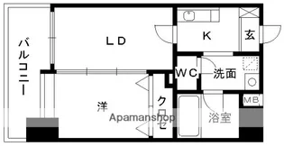 リバティシティ天神【10階】の間取り