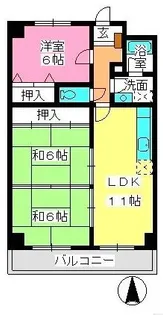 サンリバー博多南【5階】の間取り
