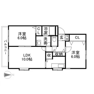 福岡県福岡市南区柳河内2丁目【アパート】の間取り