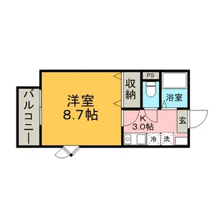 ドルフィン・ブルー【1階】の間取り