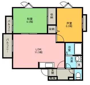 ティアラMERRY【2階】の間取り