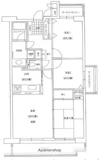 パークヴィラ大濠【5階】の間取り