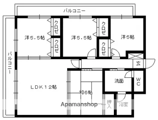 アネシス福重【603号室】の間取り