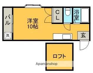 ロイヤル南天神【2階】の間取り