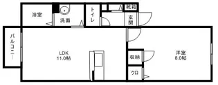 ファミール井尻【203号室】の間取り