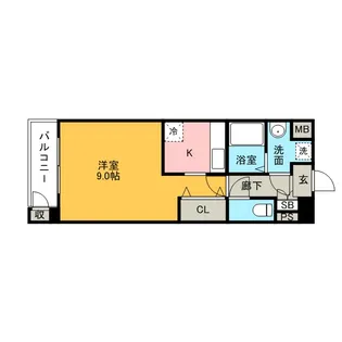 ポルト デュ ボヌール【0502号室】の間取り