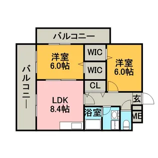 福岡県福岡市東区筥松新町【マンション】の間取り