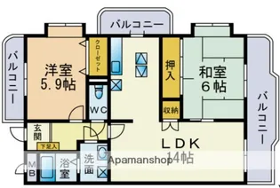 クレセール菜の花【203号室】の間取り