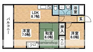BANビル【503号室】の間取り