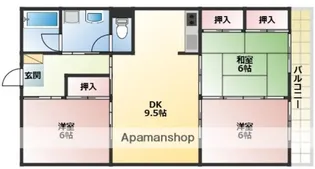 篠栗尾仲ビル【202号室】の間取り