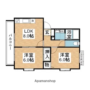 リバーシティ志免A棟【101号室】の間取り