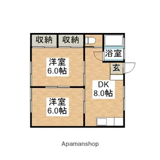 コーポ上野【1階】の間取り