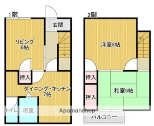 グリーンハイツ田富 A【1号室】の間取り