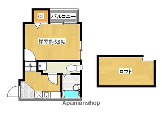 ベネフィスタウン箱崎東6【203号室】の間取り