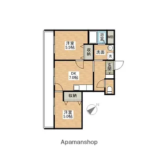 志免グリーンハイツ【403号室】の間取り