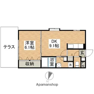 ブラン・ネージュ【103号室】の間取り