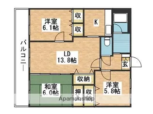 リヴェール【606号室】の間取り