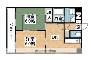 日之出ビル多の津【511号室】の間取り