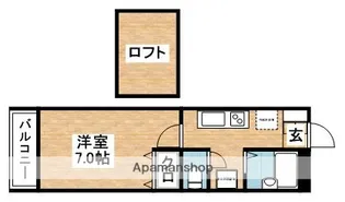 ルート多々良Ⅱ【102号室】の間取り