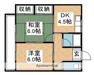 シャロームコーポ【202号室】の間取り