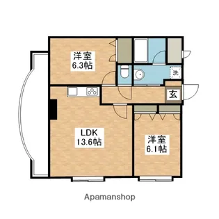 イーストコート箱崎【301号室】の間取り