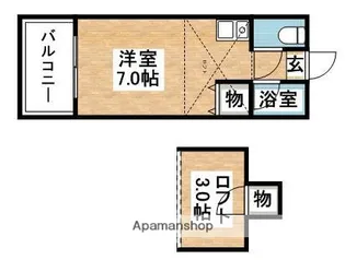 イーストウィング21【206号室】の間取り