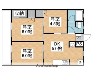 第2作賑マンション【502号室】の間取り