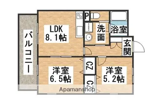 サンパティーク宇美【202号室】の間取り