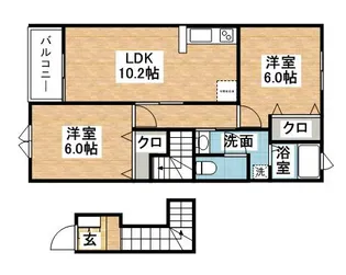 グラースメゾン A【2階】の間取り
