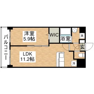 プレステージ空港東【1階】の間取り