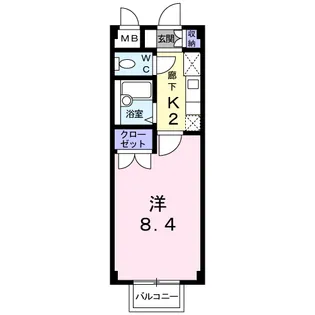 エスポワールB【1階】の間取り