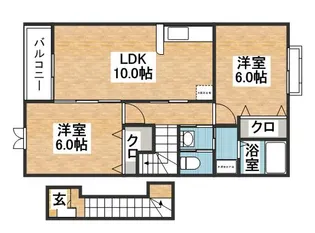 ドリームUMIHIGASHIⅠ【2階】の間取り