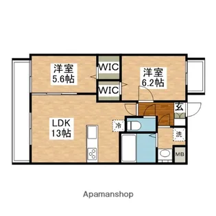 ファーストポイント東比恵【4階】の間取り