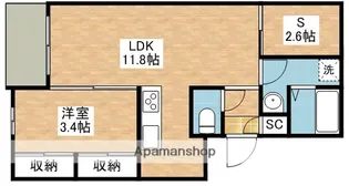 アルカディア須恵中央【203号室】の間取り